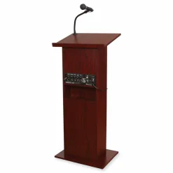 Oklahoma Sound Power Plus Lectern, 22 x 17 x 46, Mahogany