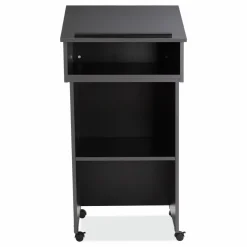 Oklahoma Sound Tabletop Lectern and AV Cart/Lectern Base, 23.75 x 19.87 x 47.5, Black