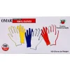 Omar Disposable Powder-Free Vinyl General-Purpose Gloves, Small, Clear, 100 Gloves Per Box