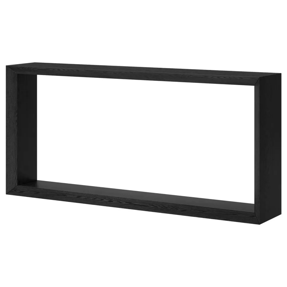 Osmond 64" Wide Rectangular Console Table in Black Grain