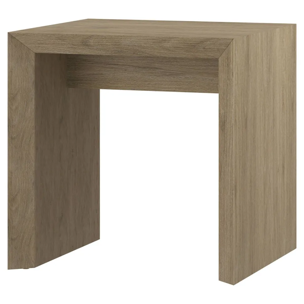 Oswin 22" Wide Rectangular Side Table in Antiqued Gray Oak
