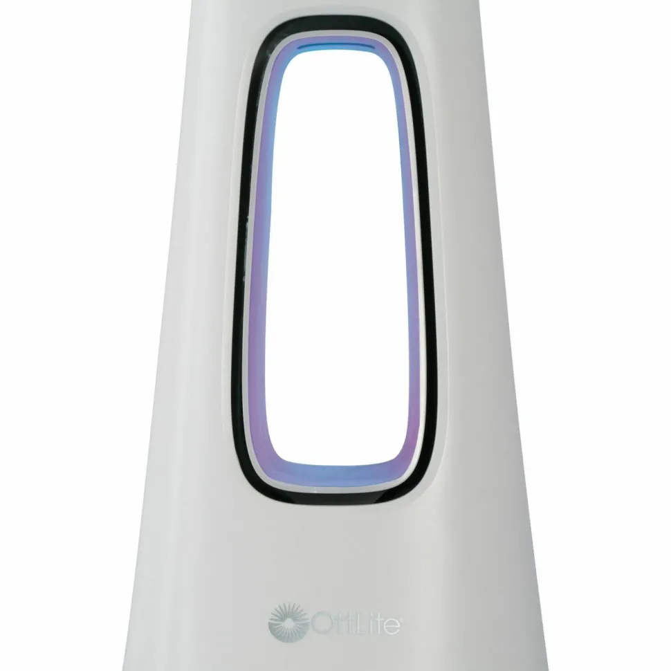 OttLite Cool Breeze Fan Lamp, 15" to 26.5" High, White