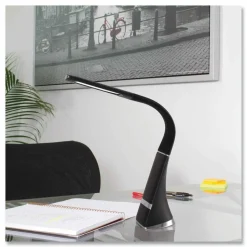 OttLite Wellness Series Recharge LED Desk Lamp, 10.75" to 18.75" High, Black