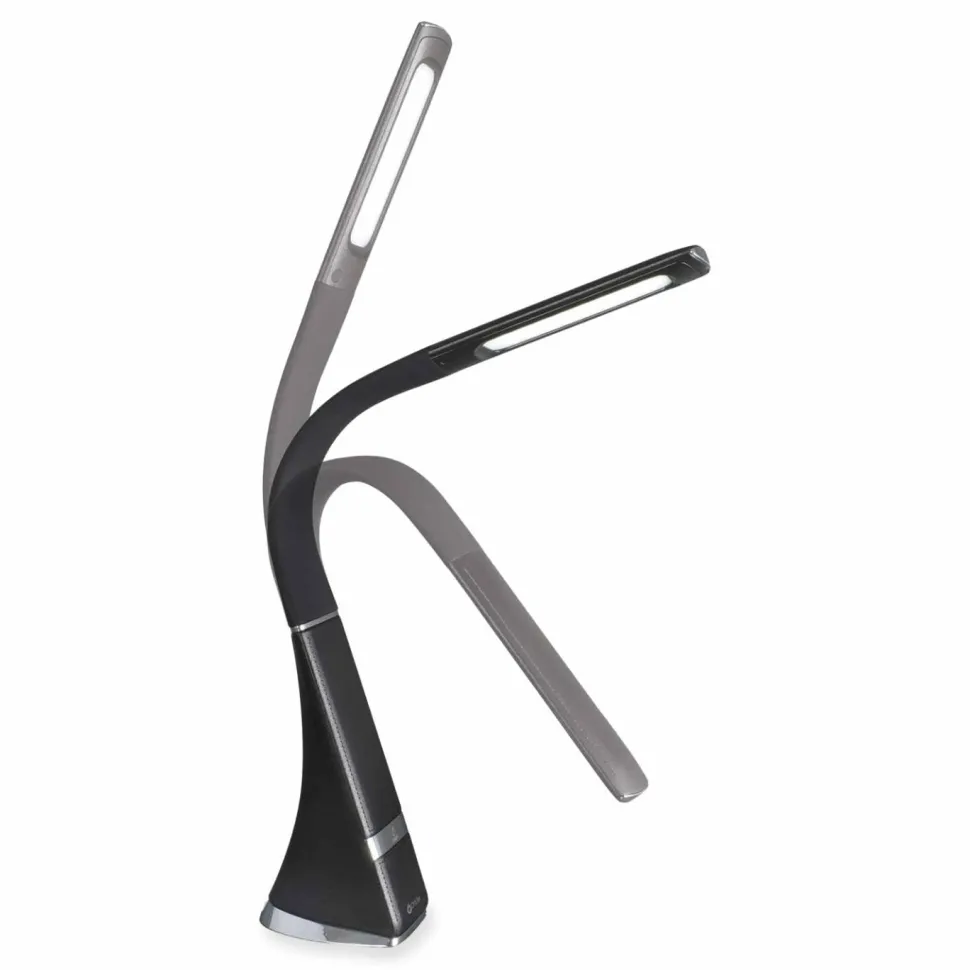 OttLite Wellness Series Recharge LED Desk Lamp, 10.75" to 18.75" High, Black