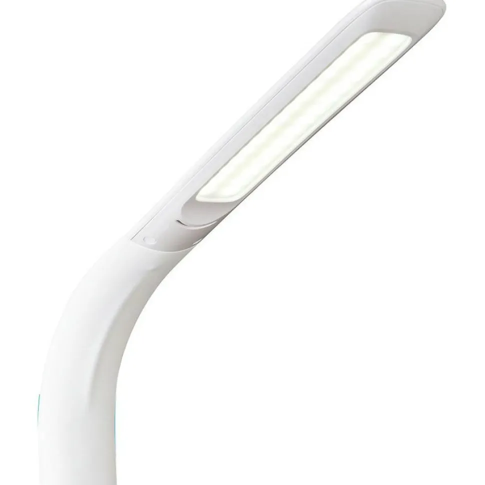 OttLite Wellness Series SanitizingPro LED Desk Lamp and UV Air Purifier, 15" to 25" High, White