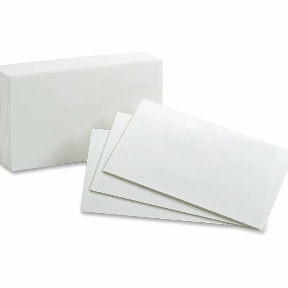 Oxford Brand White Index Cards, Ruled, 5" x 8", Pack Of 100