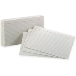 Oxford Brand White Index Cards, Ruled, 5