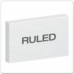 Oxford Brand White Index Cards, Ruled, 5