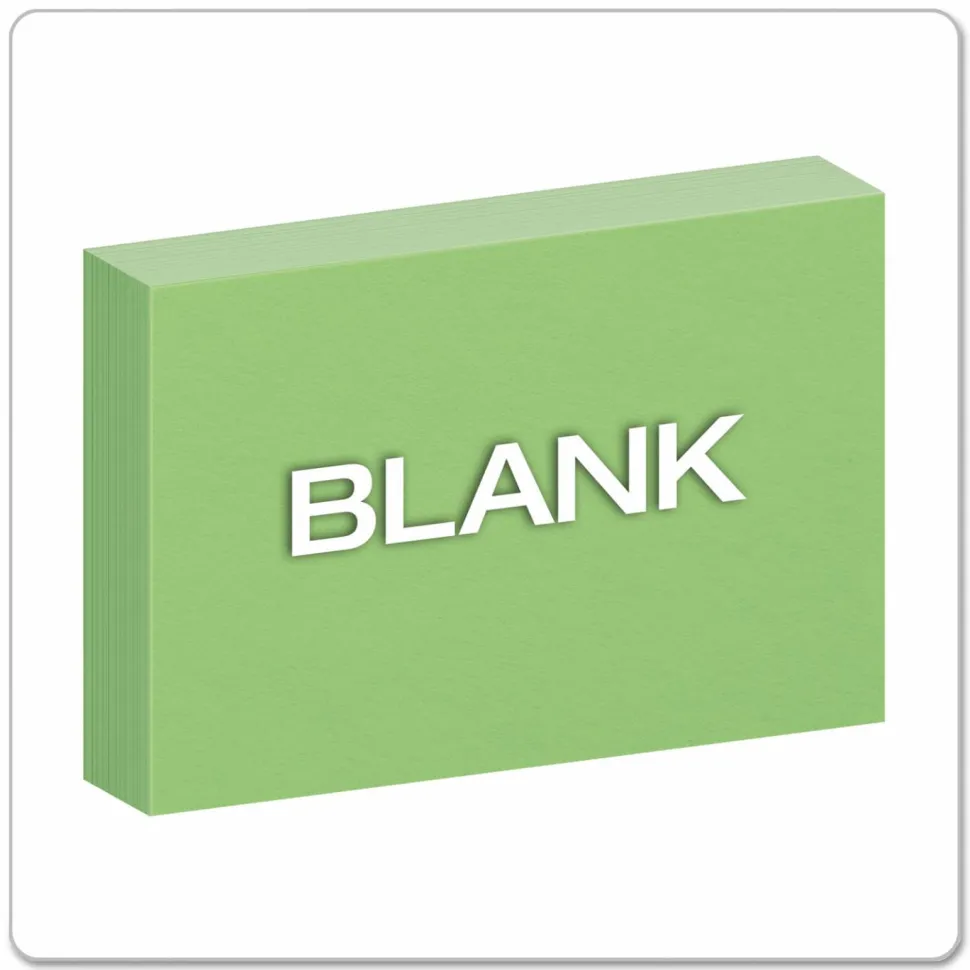 Oxford Color Index Cards, Unruled, 4" x 6", Green, Pack Of 100