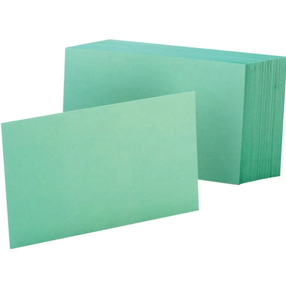 Oxford Color Index Cards, Unruled, 4" x 6", Green, Pack Of 100