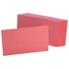 Oxford Color Index Cards, Unruled, 3" x 5", Cherry, Pack Of 100