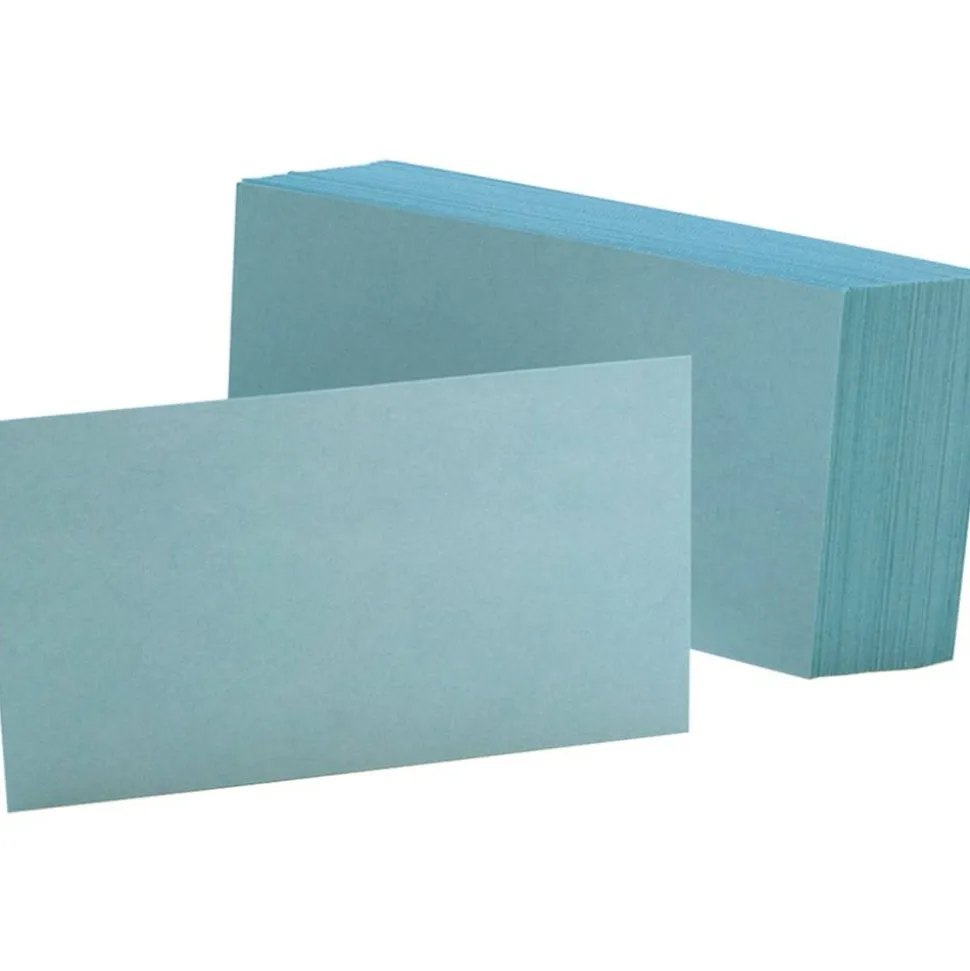 Oxford Color Index Cards, Unruled, 3" x 5", Blue, Pack Of 100