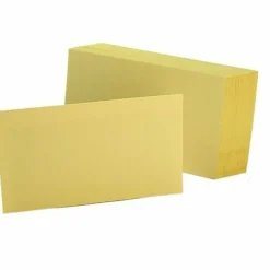 Oxford Color Index Cards, Unruled, 3" x 5", Canary, Pack Of 100