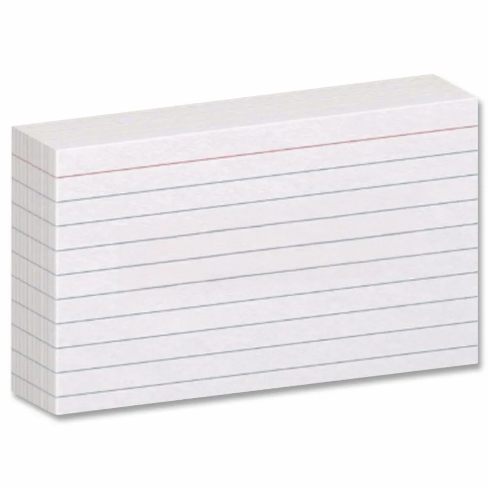 Oxford Heavyweight Ruled Index Cards, 3 x 5, White, 100/Pack