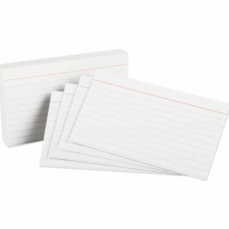 Oxford Heavyweight Ruled Index Cards, 3 x 5, White, 100/Pack