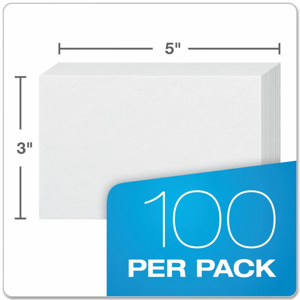 Oxford Index Cards, Blank, 3" x 5", White, Pack Of 100
