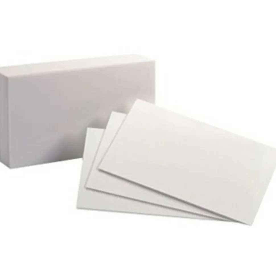 Oxford Index Cards, Blank, 3" x 5", White, Pack Of 100