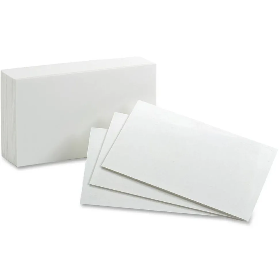 Oxford Index Cards, Ruled, 3" x 5", White, Pack Of 100