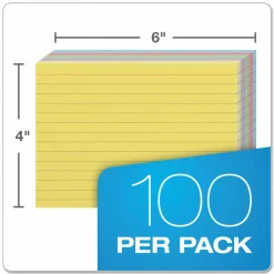 Oxford Index Cards, Ruled, 4
