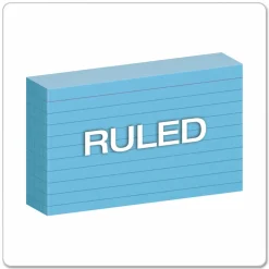 Oxford Ruled Index Cards, 3 x 5, Blue, 100/Pack