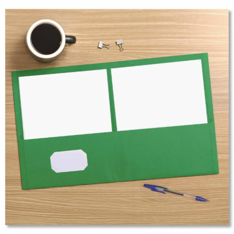 Oxford Twin-Pocket Folder, Accommodates (100) 11 x 8.5 Sheets, Assorted Colors, 25/Box