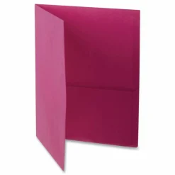 Oxford Twin-Pocket Folder, Accommodates (100) 11 x 8.5 Sheets, Burgundy, 25/Box