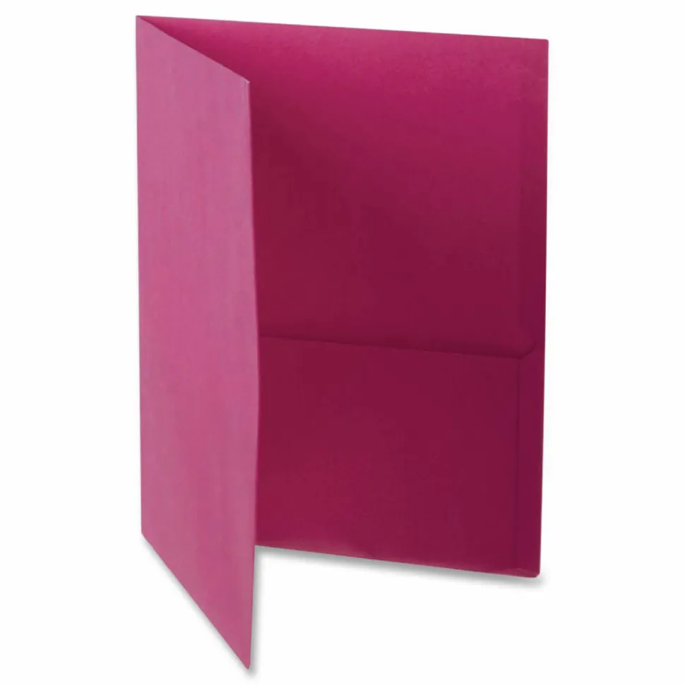 Oxford Twin-Pocket Folder, Accommodates (100) 11 x 8.5 Sheets, Burgundy, 25/Box