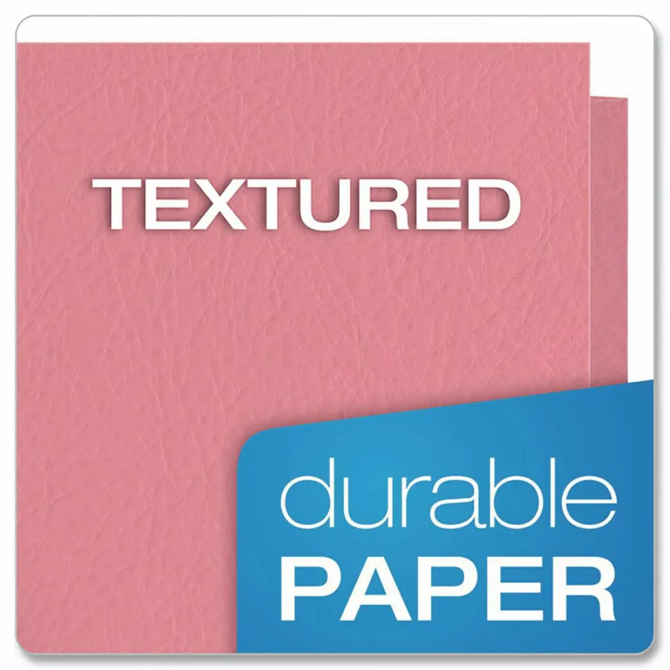 Oxford Twin-Pocket Portfolios, 8 1/2" x 11", Pink, Pack Of 25
