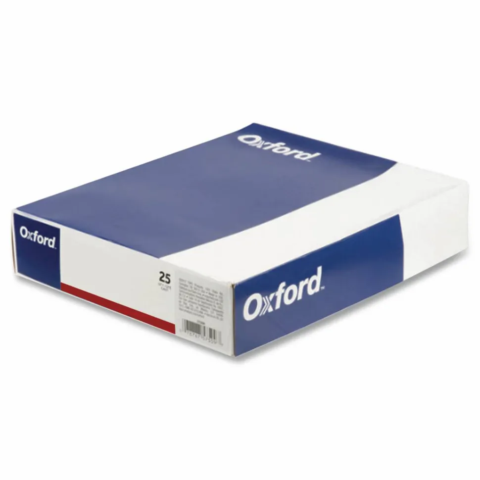Oxford Twin-Pocket Portfolio With Fasteners, 8 1/2" x 11", Burgundy, Pack Of 25