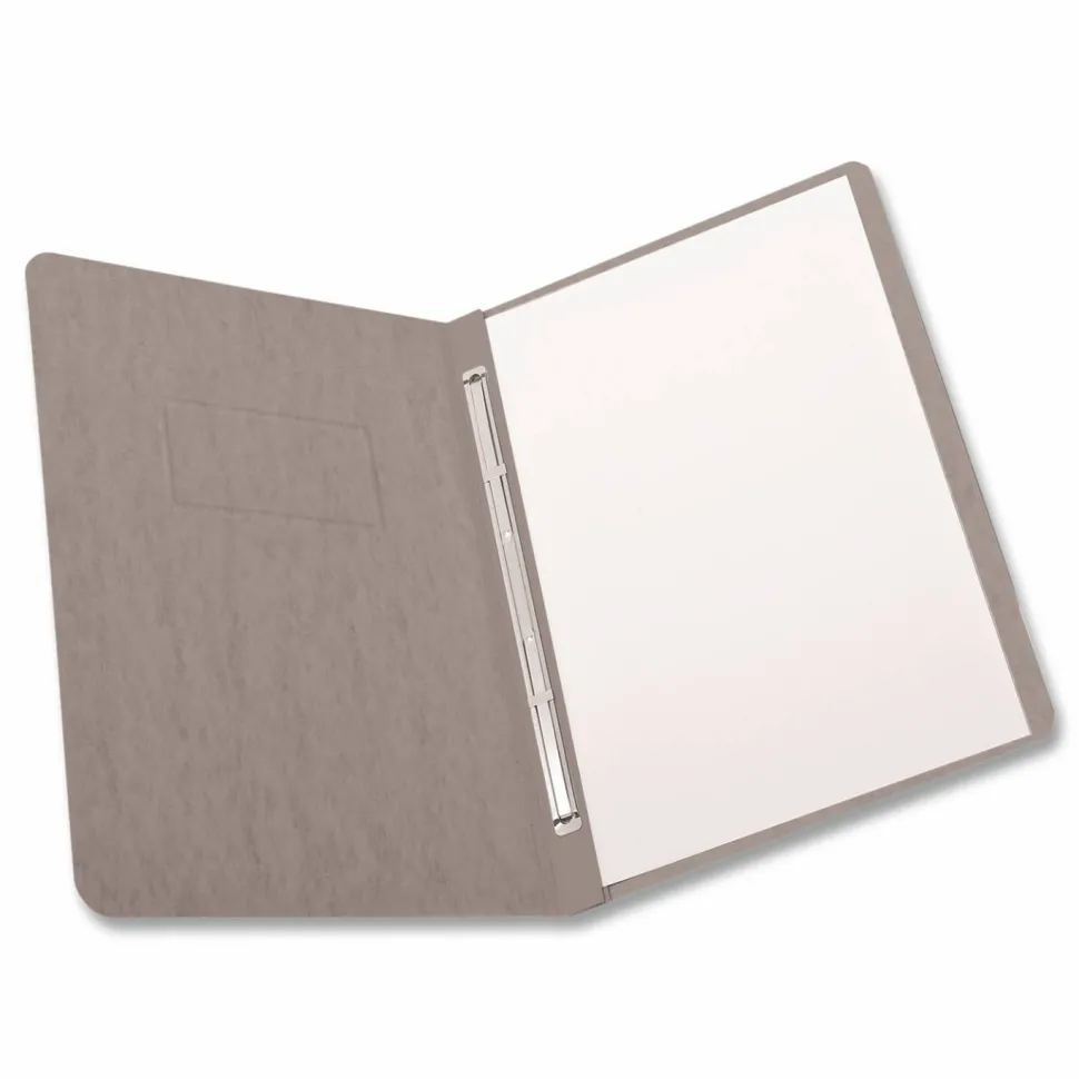 Oxford Heavyweight PressGuard and Pressboard Report Cover w/ Reinforced Side-Hinge, 2-Prong Metal Fastener, 3" Cap, 8.5 x 11, Gray