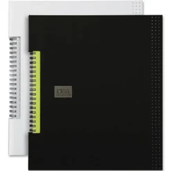 Oxford Idea Collective Professional Wirebound Hardcover Notebook, 1-Subject, Medium/College Rule, Black Cover, (80) 8 x 5.5 Sheets