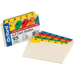 Oxford Manila Card Guides With Laminate Tabs, Alphabetical