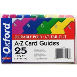 Oxford Poly Card Guides, A-Z, 3