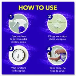 OxiClean Plus Bleach Mold and Mildew Stain Remover, Citrus Scent, 30 oz Trigger Spray Bottle, 8/Carton