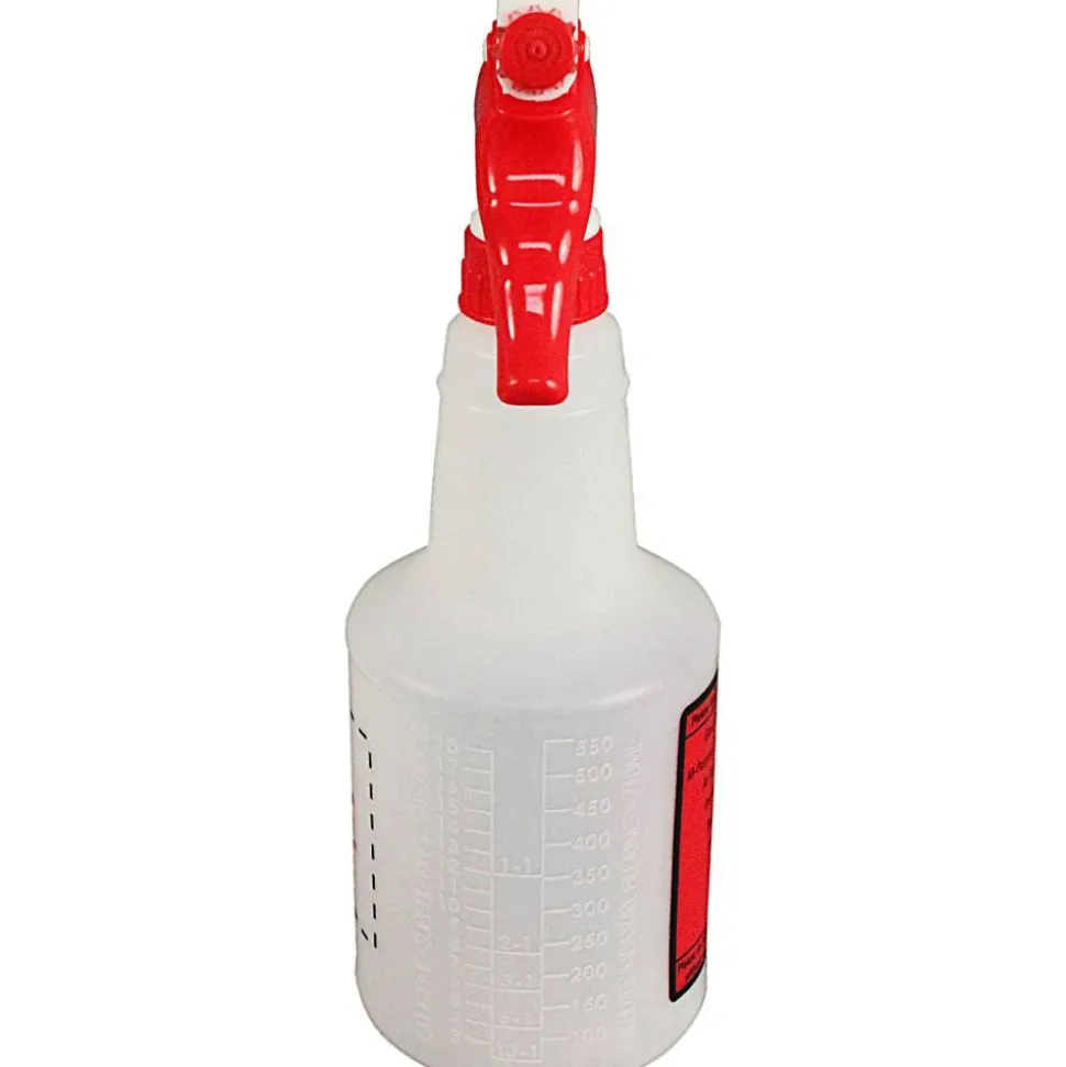 24 Oz. Sprayer Bottles, Natural With Red/White Sprayer, Pack Of 3 Sprayers