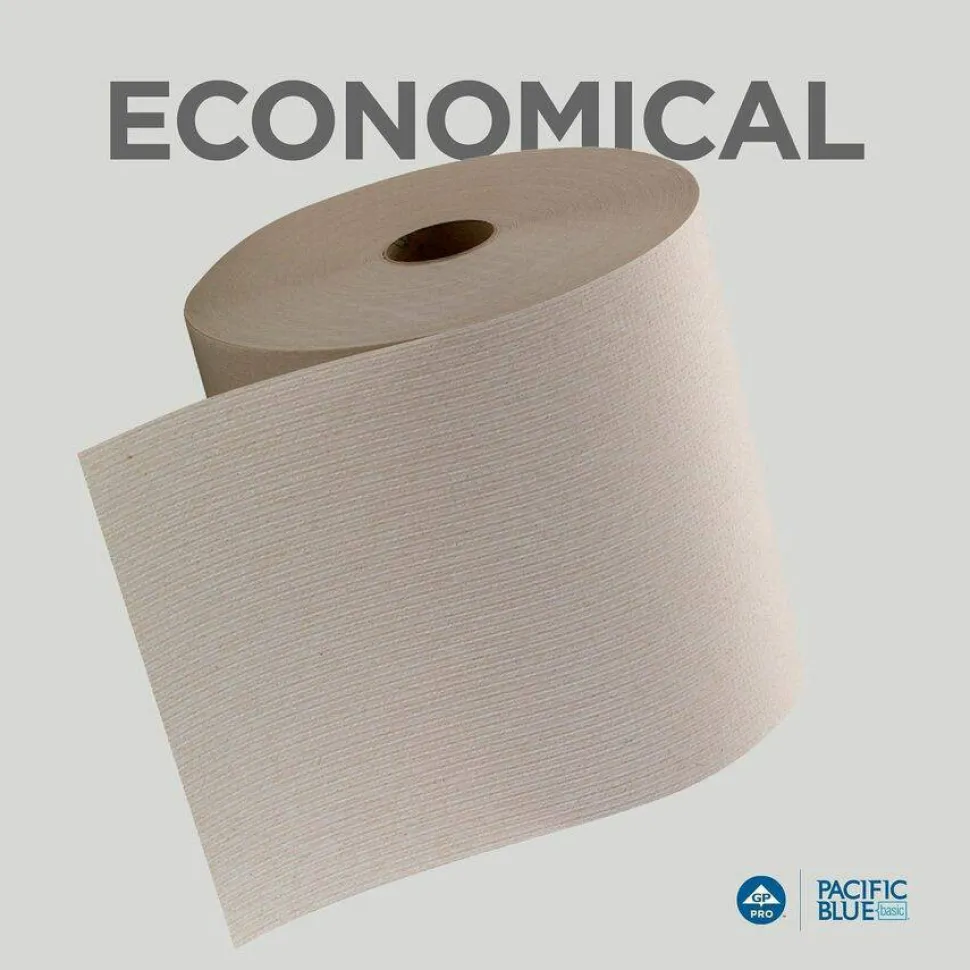 Pacific Blue Basic by GP PRO, 1-Ply, 7.87" x 800', 100% Recycled, Brown, 6 Rolls per Case