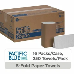 Pacific Blue Basic by GP PRO, 1-Ply, S-Fold Paper Towels, 9.25
