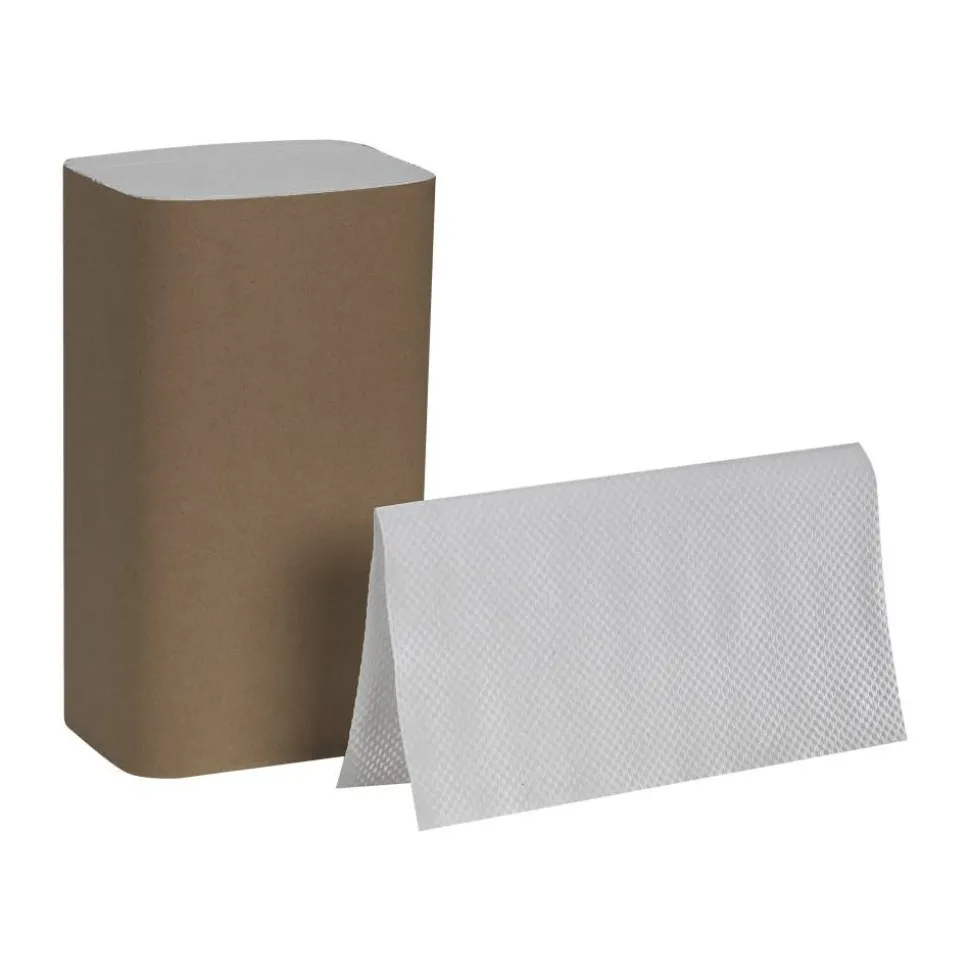 Pacific Blue Basic by GP PRO, 1-Ply, S-Fold Paper Towels, 9.25" X 9.9", 40% Recycled, White, 250 Sheets per Pack, 16 Packs Per Case