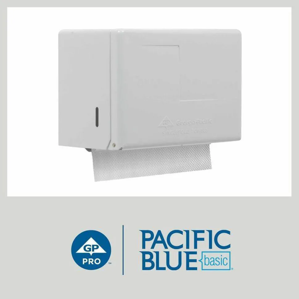 Pacific Blue Basic by GP PRO, 1-Ply, S-Fold Paper Towels, 9.25" X 9.9", 40% Recycled, White, 250 Sheets per Pack, 16 Packs Per Case