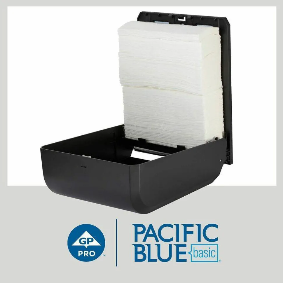 Pacific Blue Basic by GP PRO, 1-Ply, C-Fold Paper Towels, 10.1" X 12.7", 100% Recycled, White, 240 Sheets per Pack, 10 Packs Per Case