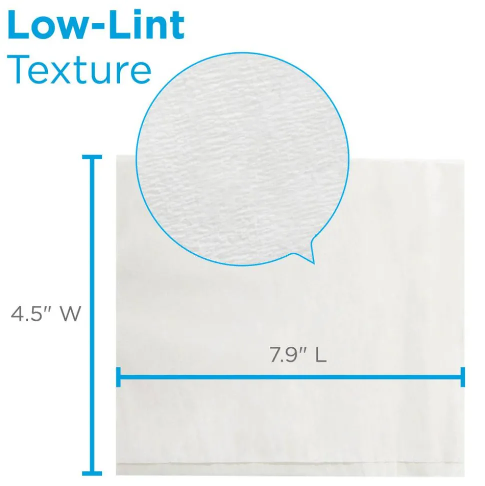 PACIFIC BLUE BASIC DISPOSABLE DELICATE TASK WIPERS, 4.5" x 7.9", Box Of 280 Towels, 100% Recycled, White