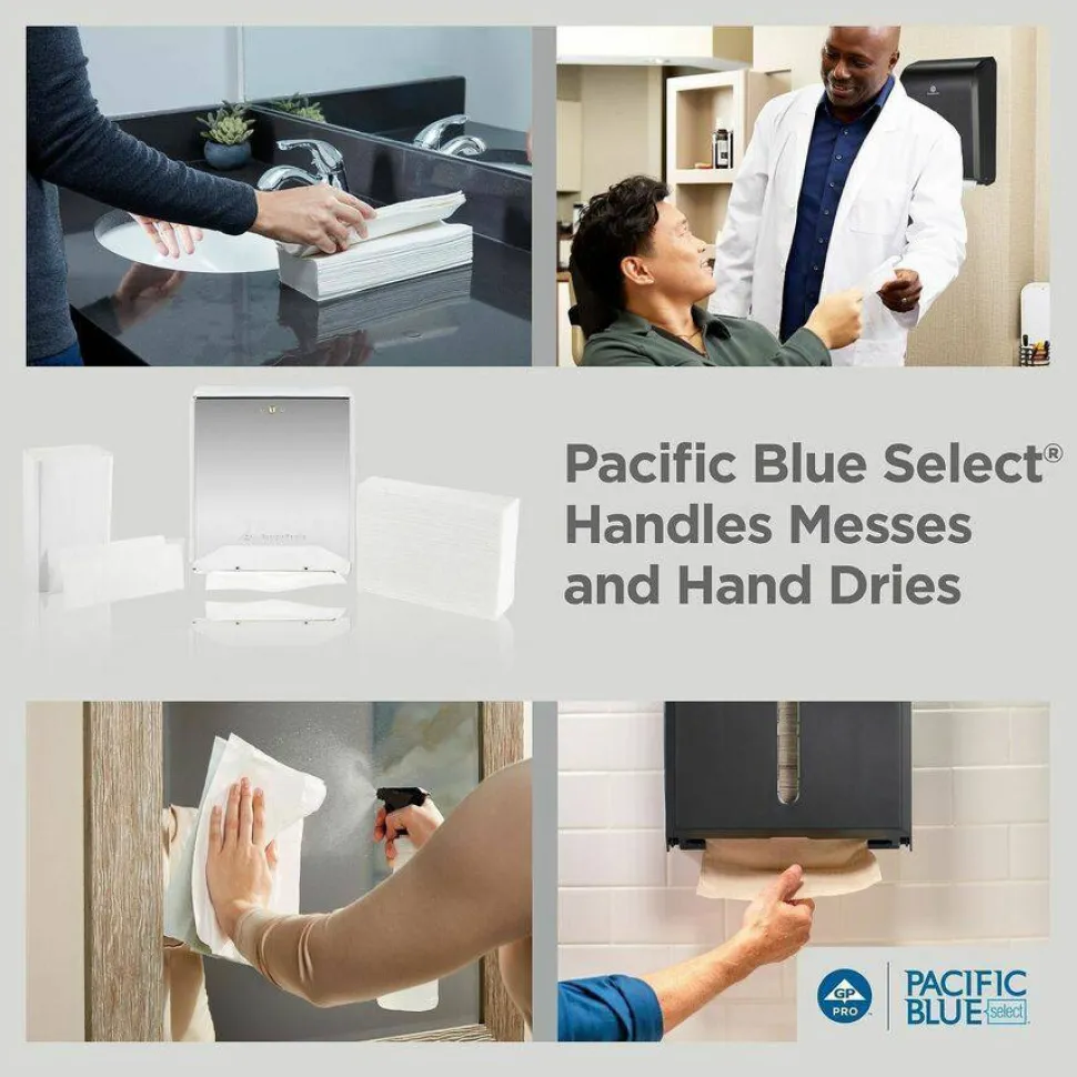 Pacific Blue Select by GP PRO, 2-Ply, C-Fold Paper Towels, 10.1" X 12.7", White, 120 Sheets per Pack, 12 Packs Per Case