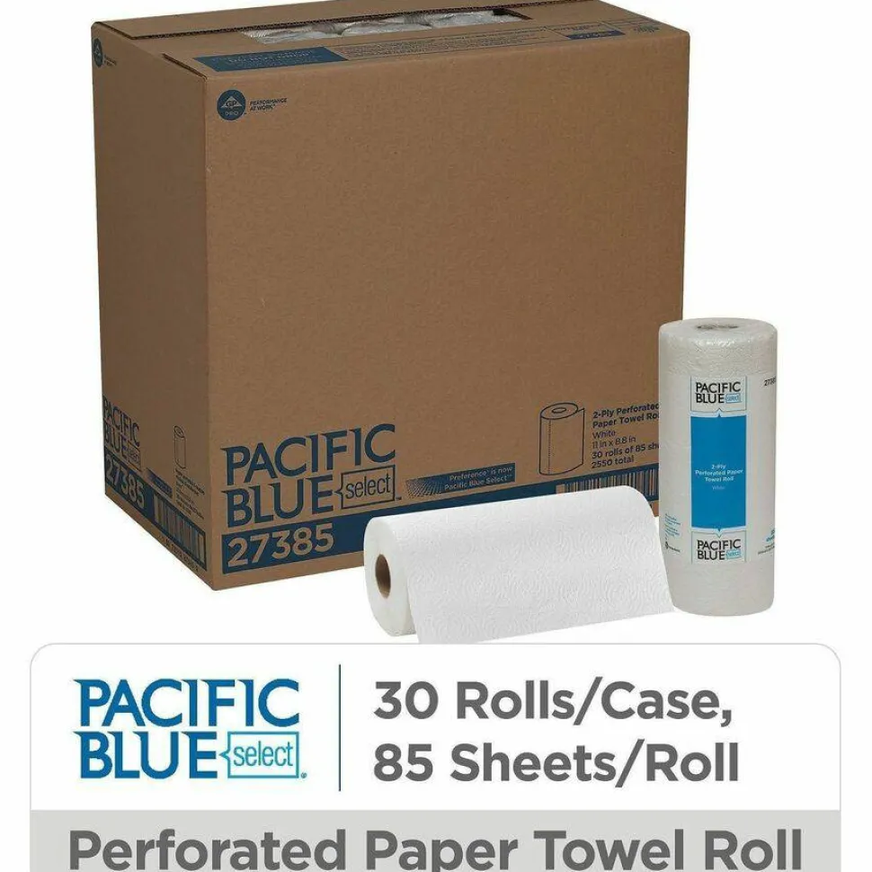 Pacific Blue Select by GP PRO 2-Ply Paper Towels, 85 Sheets Per Roll, Pack Of 30 Rolls