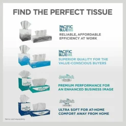Pacific Blue Select Facial Tissue by GP Pro - Flat Box