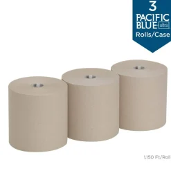 Pacific Blue Ultra by GP PRO High Capacity 1-Ply Paper Towels, Brown, 1150' Per Roll, Pack Of 3 Rolls