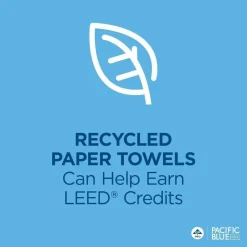 Pacific Blue Ultra Paper Towel Rolls, 1-Ply, 100% Recycled Fiber, Brown, 7.87" x 1150' Rolls, 6 Rolls per Case