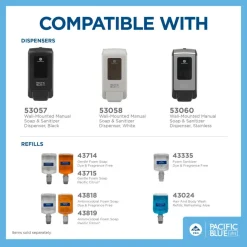 Pacific Blue Ultra Wall-Mount Manual Soap & Sanitizer Dispenser, 11.49