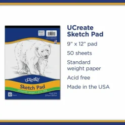 Pacon Art1st Sketch Pad, Unruled, (50) White 9 x 12 Sheets
