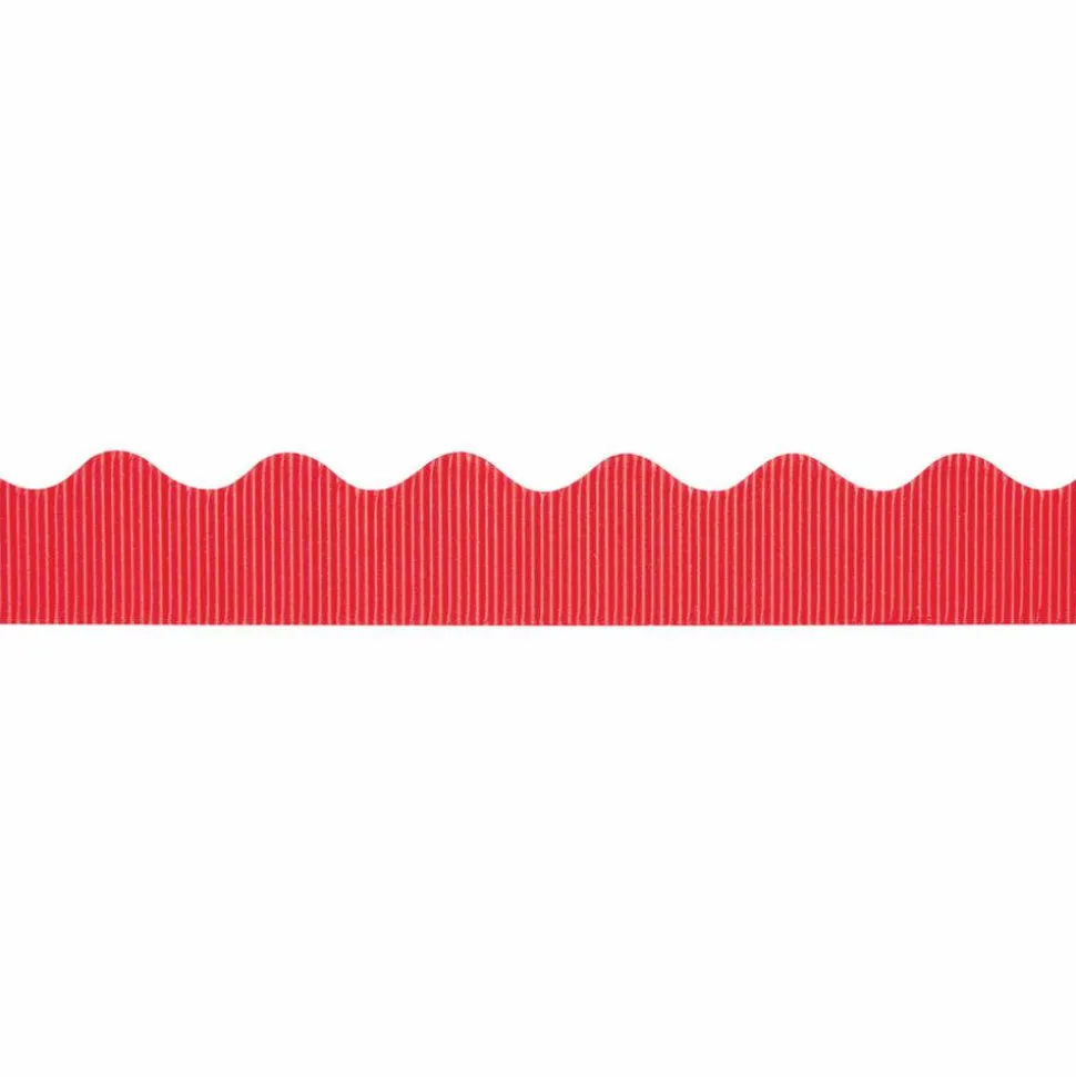 Pacon Bordette Scalloped Border, Flame Red