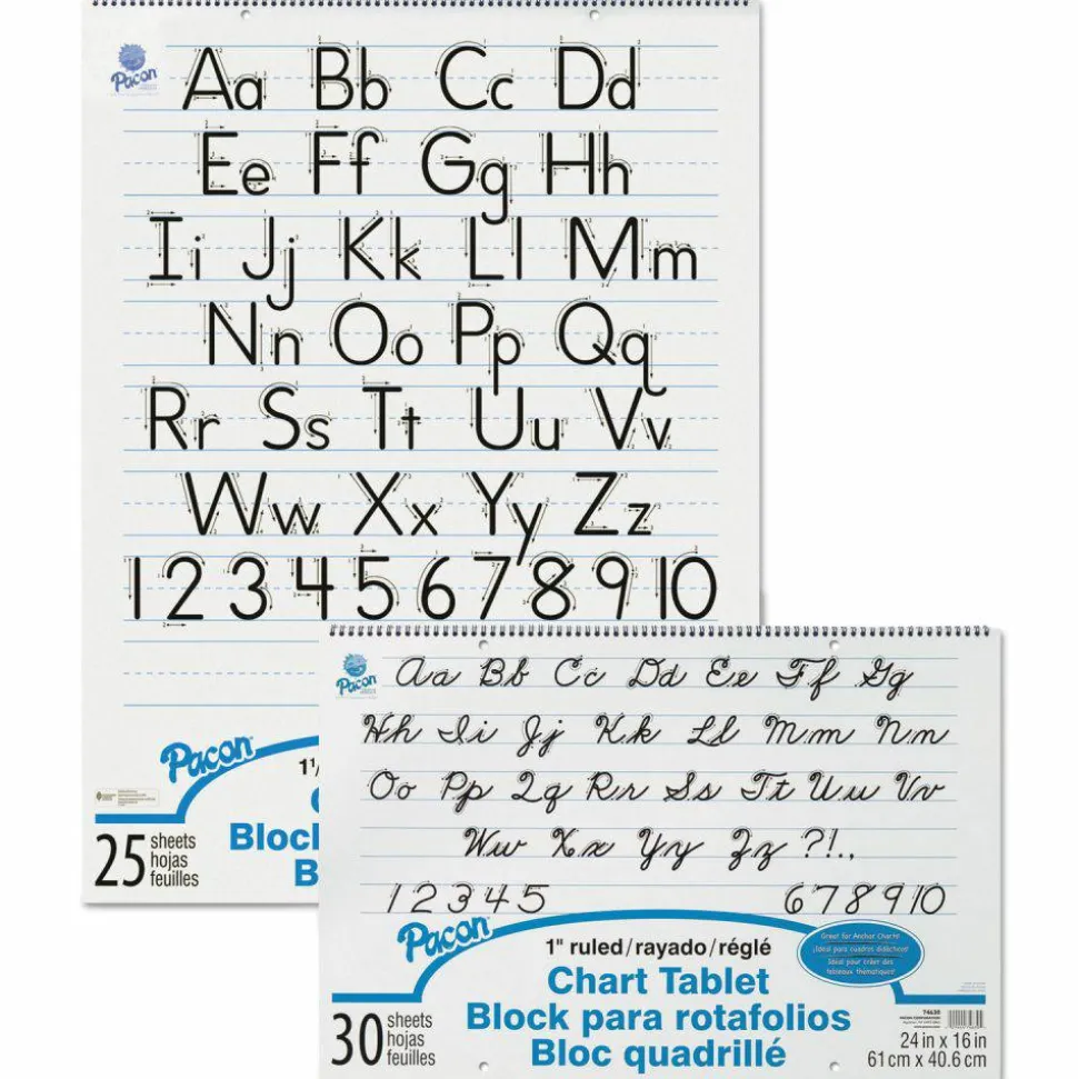 Pacon Chart Tablet, 24" x 32", 1 1/2" Ruled, 25 Sheets